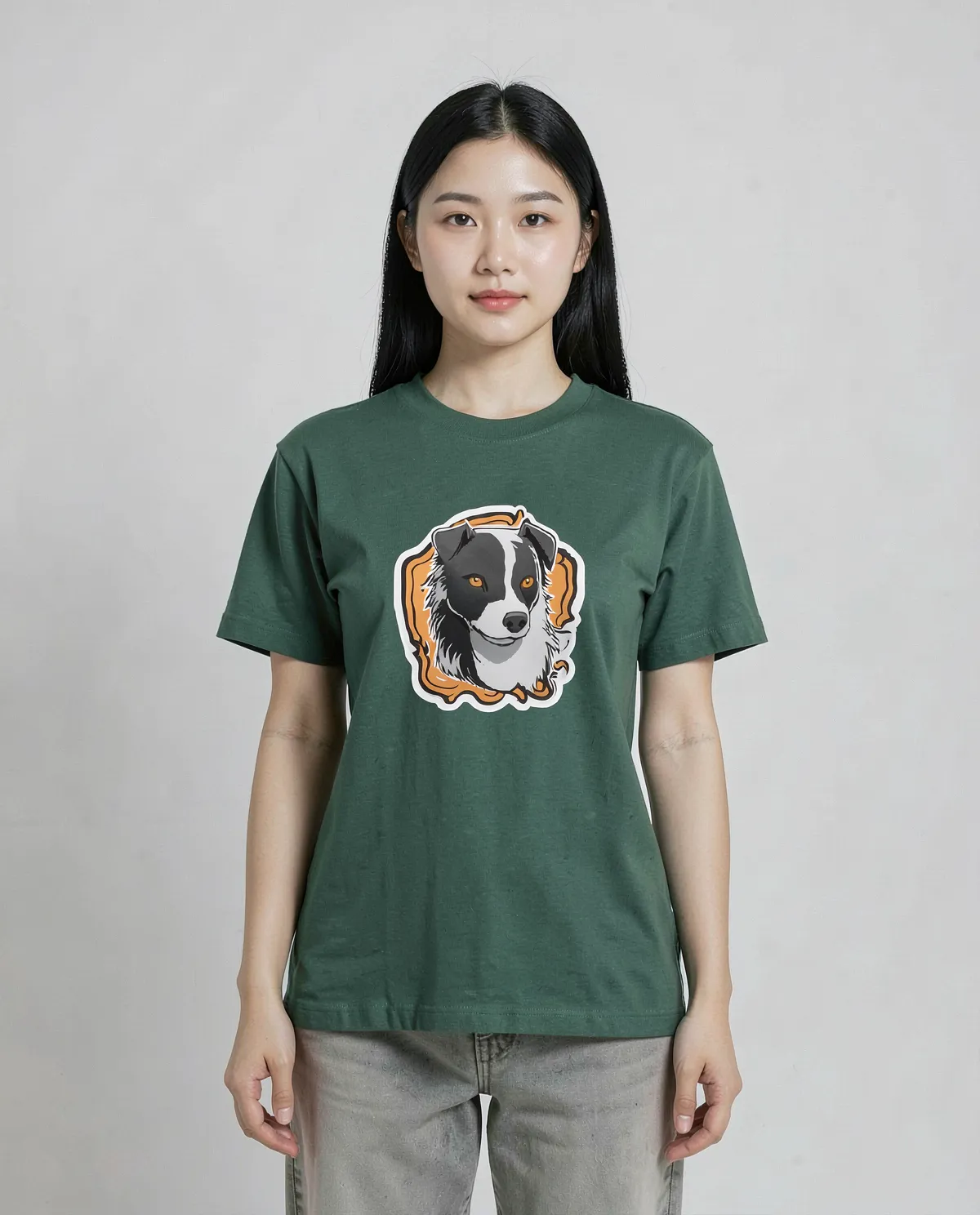 Green T-Shirt with Bold Graphic Print 0