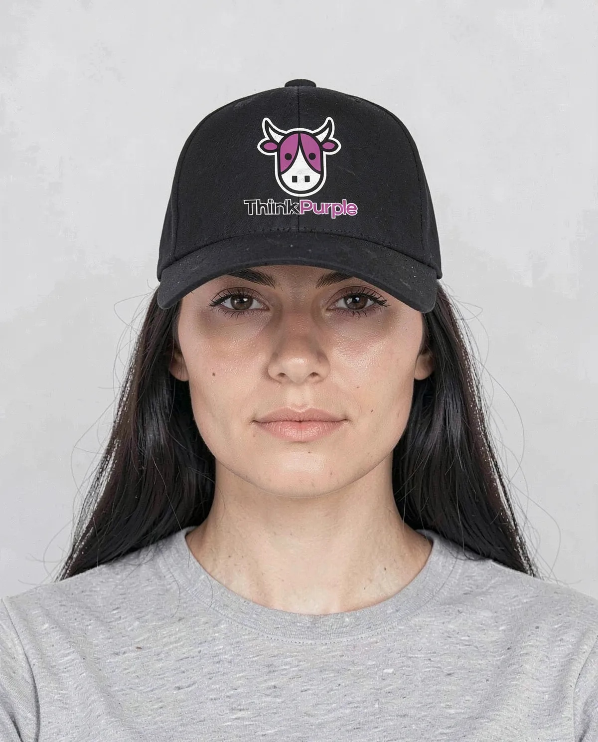 Black 5-Panel Cotton Cap with Velcro