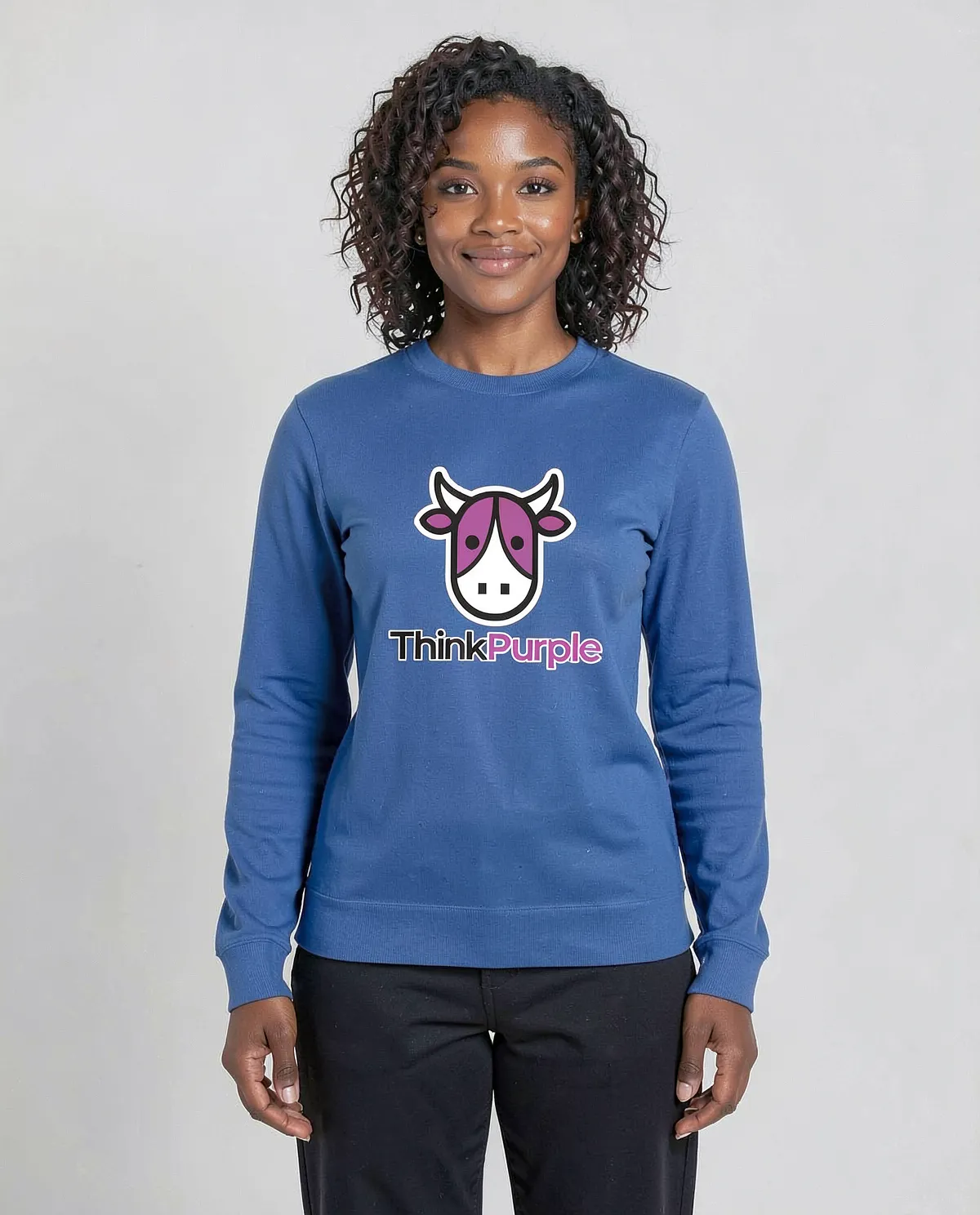 Blue Brushed Organic Sweatshirt – Soft Comfort 0