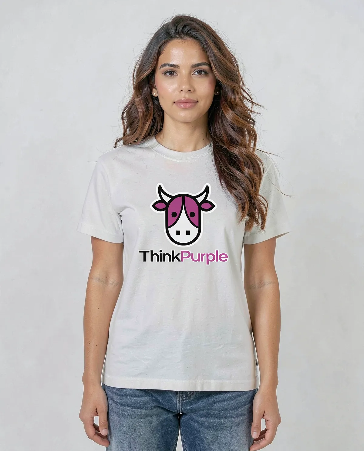 White T-Shirt with Clean Logo Print 0