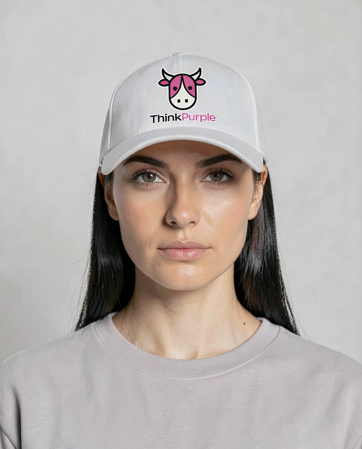 White Cotton Cap with Velcro Closure 0
