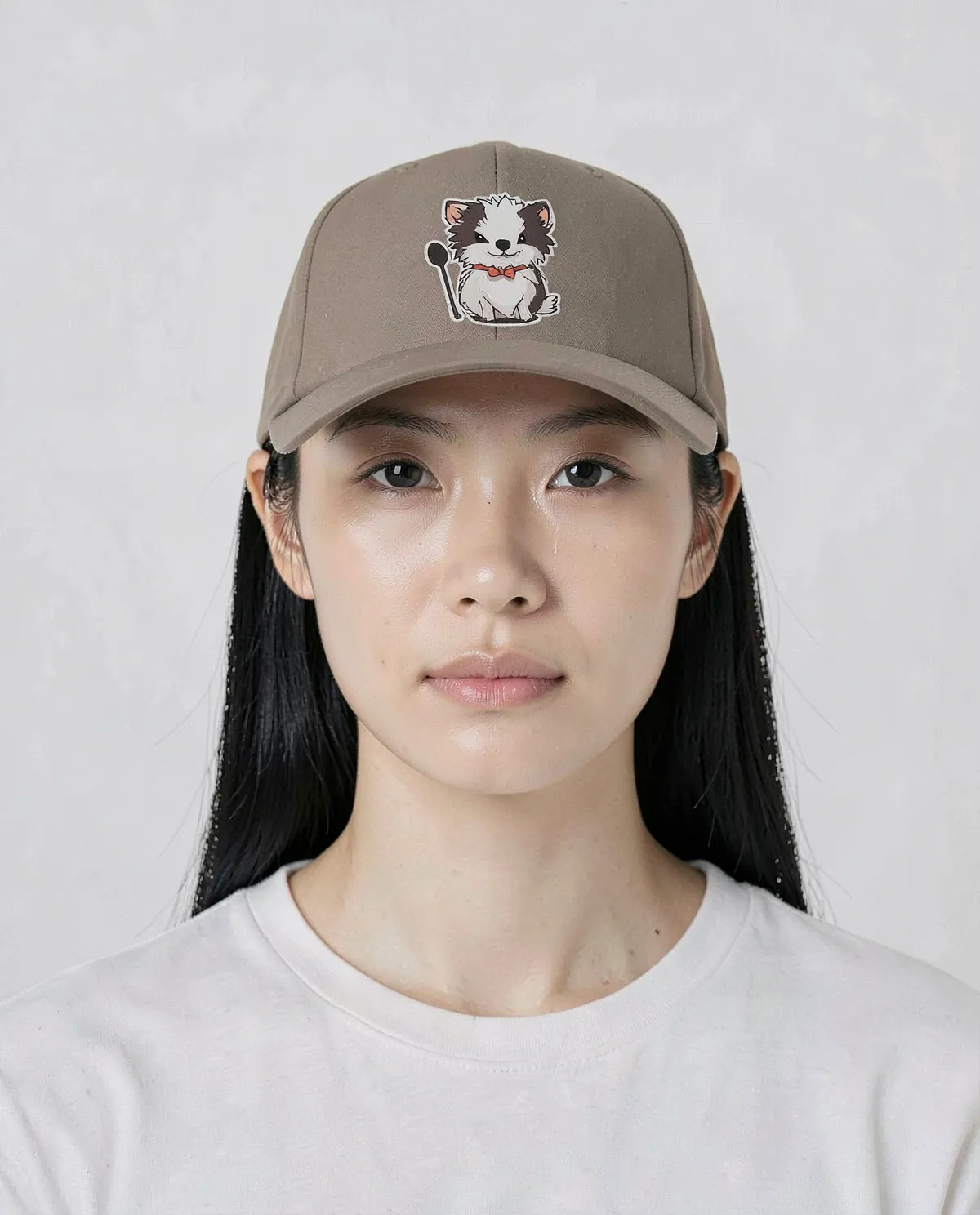 Khaki Cap with Adjustable Velcro Closure 0