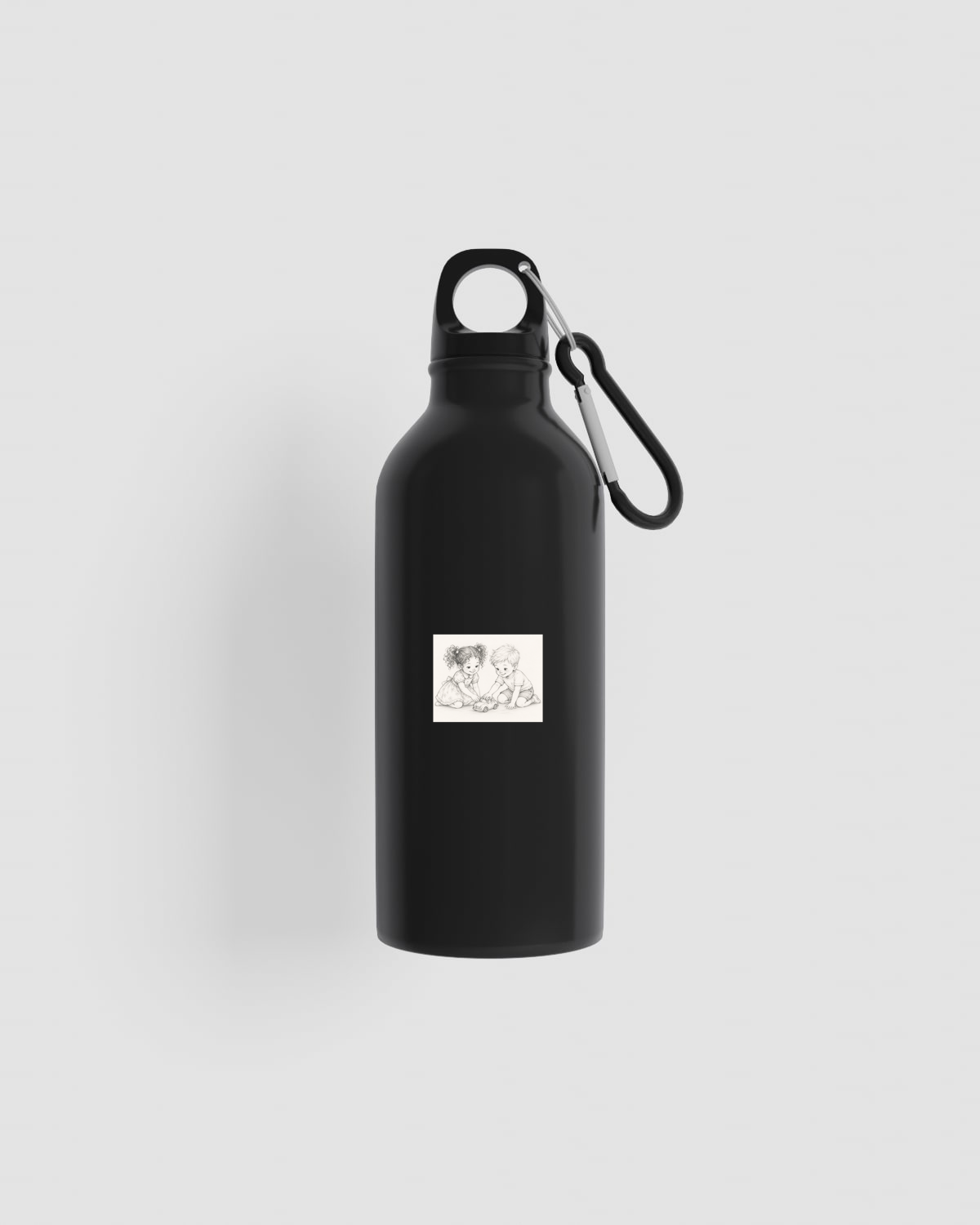 Eco-Friendly Recycled Aluminum Water Bottle with Carabiner 59