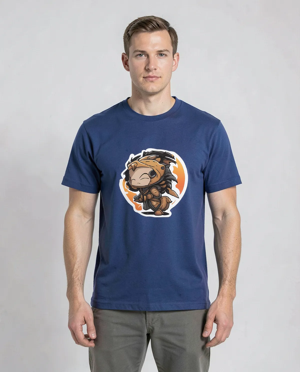 Blue T-Shirt with Modern Fit and Eco-Friendly Fabric