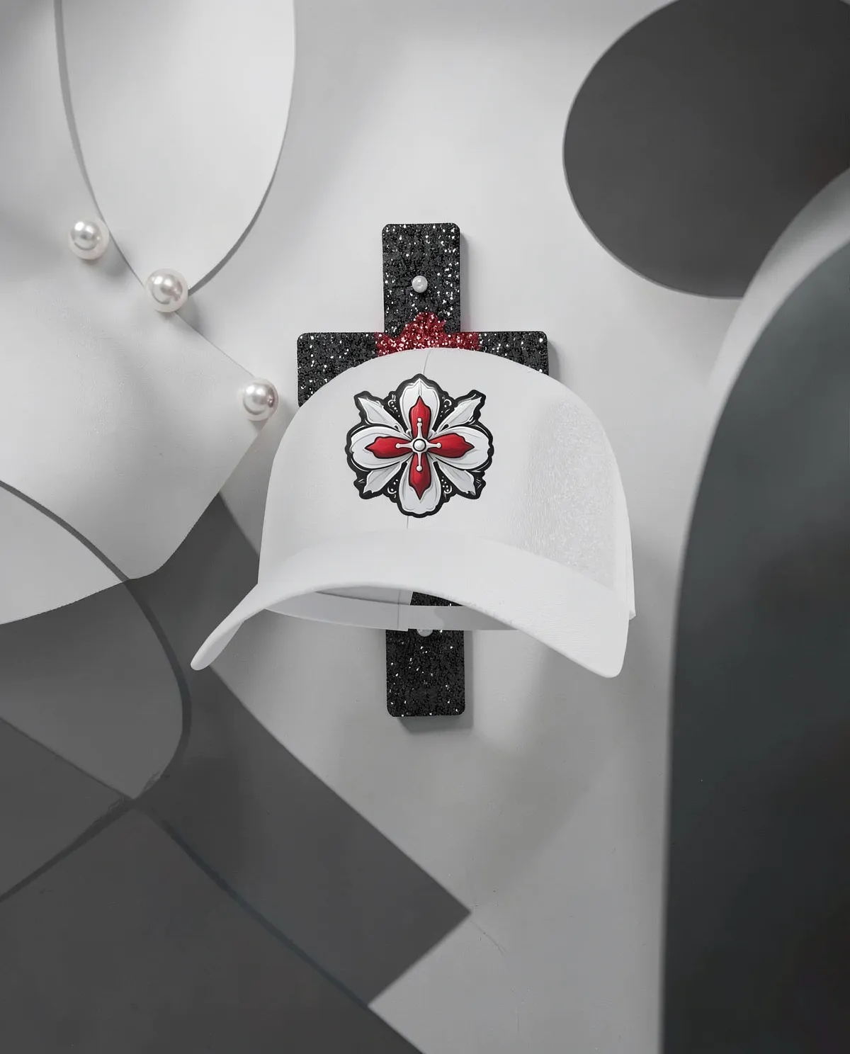 White Cotton Cap with Velcro Closure 59