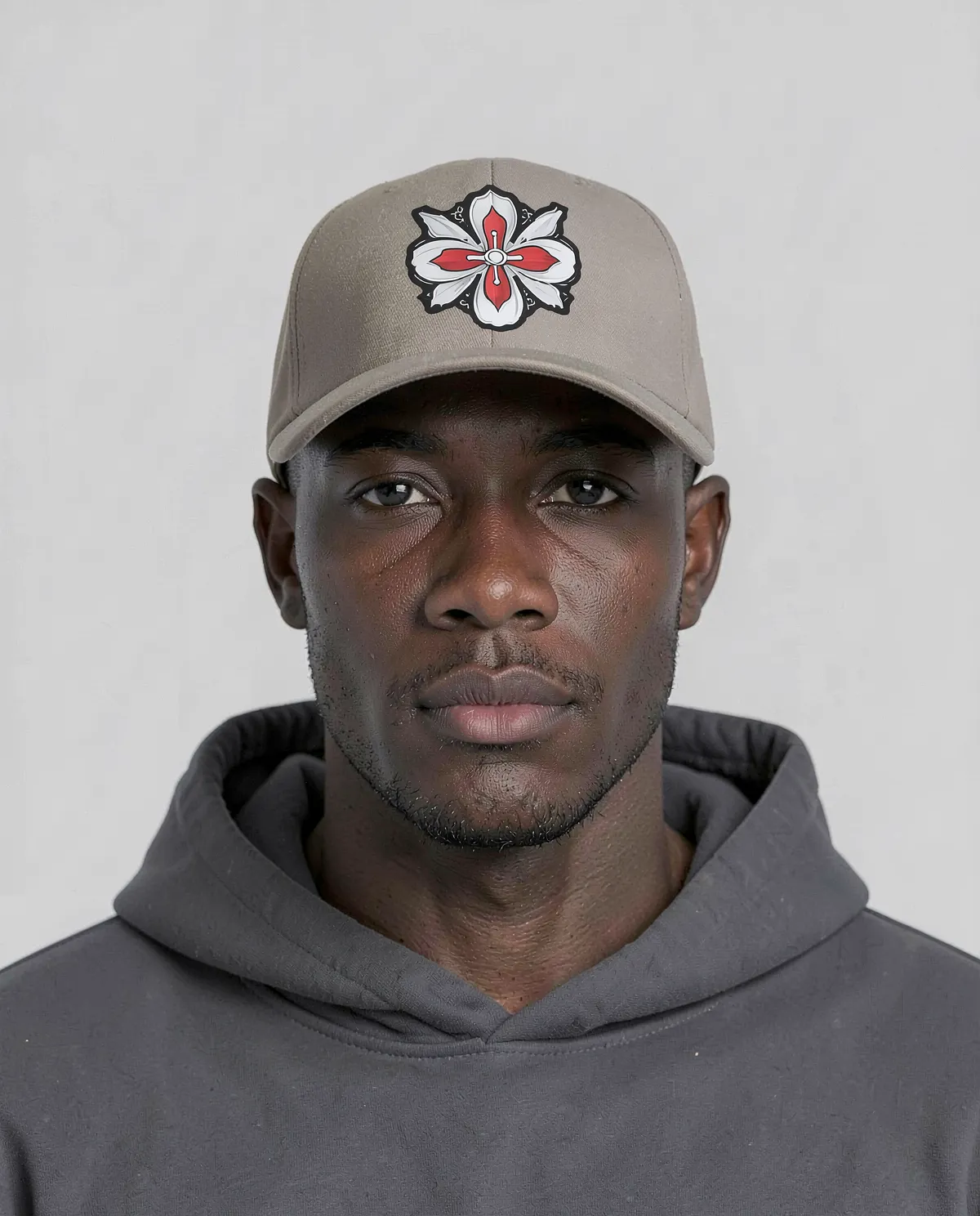 Khaki Cotton Cap with Velcro Closure