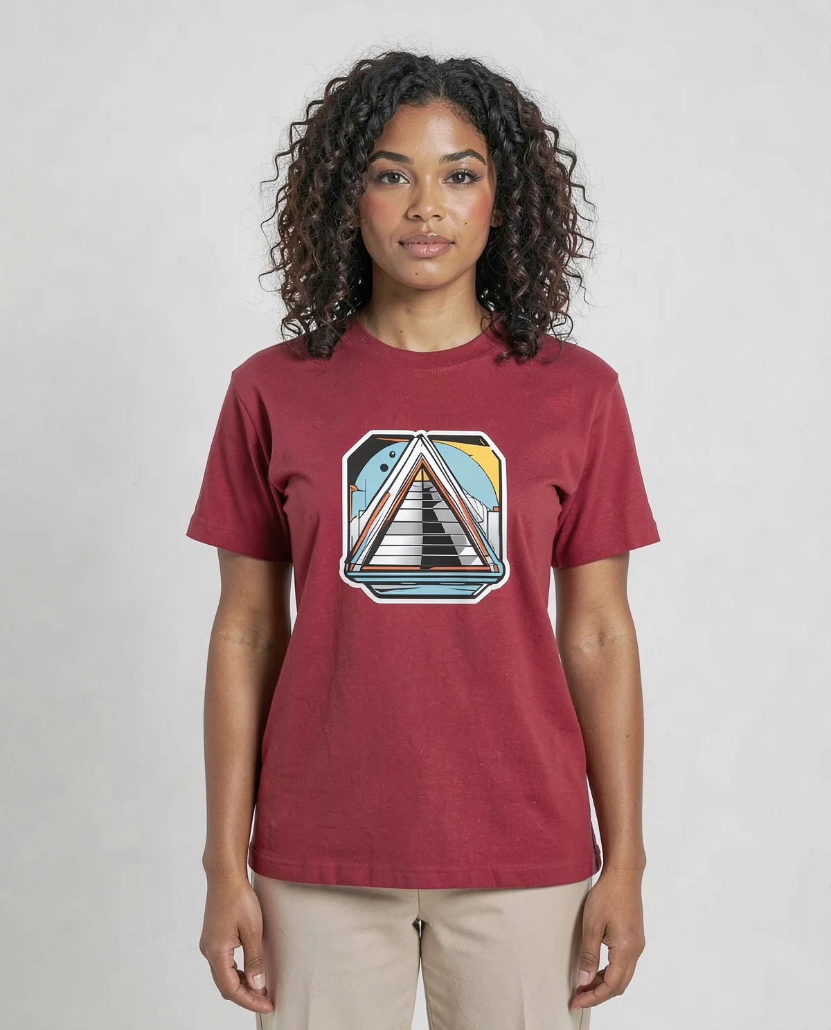 Red T-Shirt with Bold Graphic Design