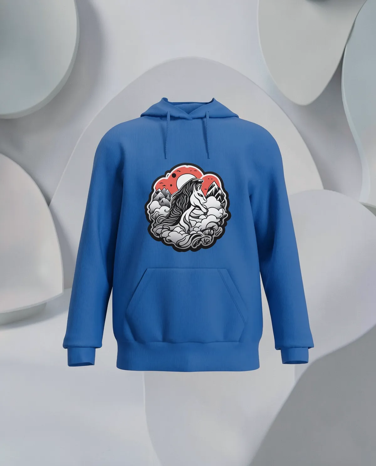 Blue Brushed Organic Cotton Sweatshirt 59