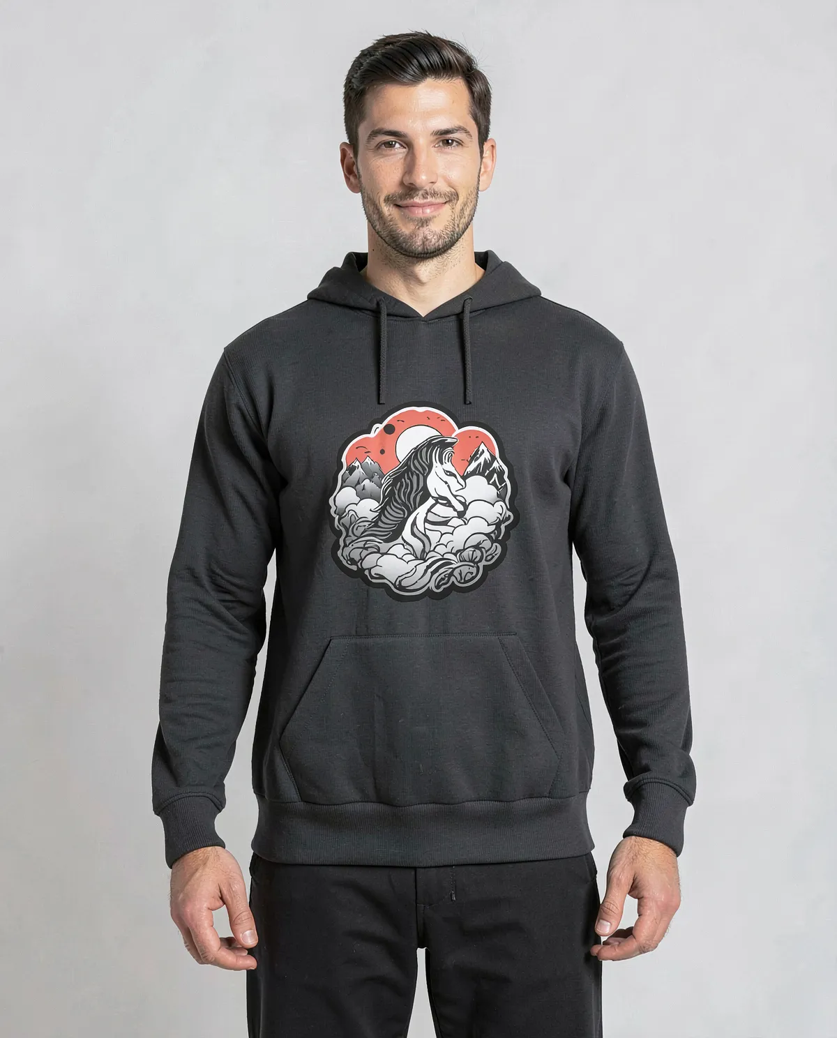 Black Unisex 100% Cotton Sweatshirt – Print‑Friendly Fabric 0