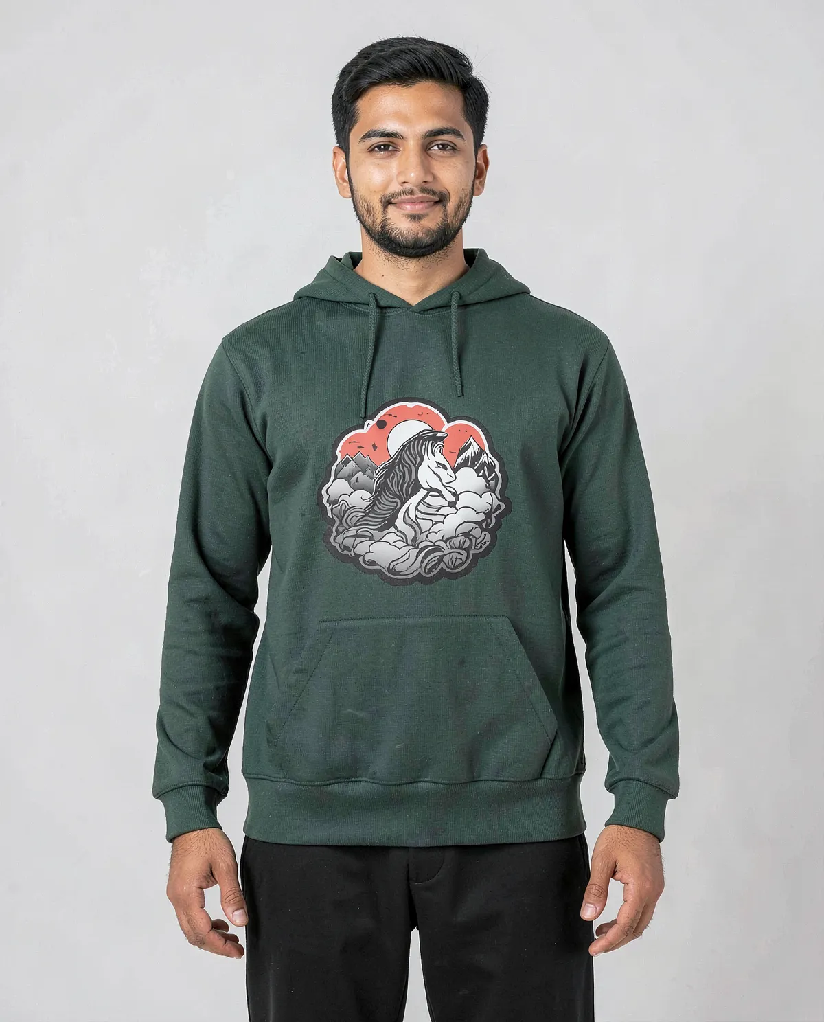 Green Unisex Organic Cotton Sweatshirt - Soft Eco-Friendly Comfort