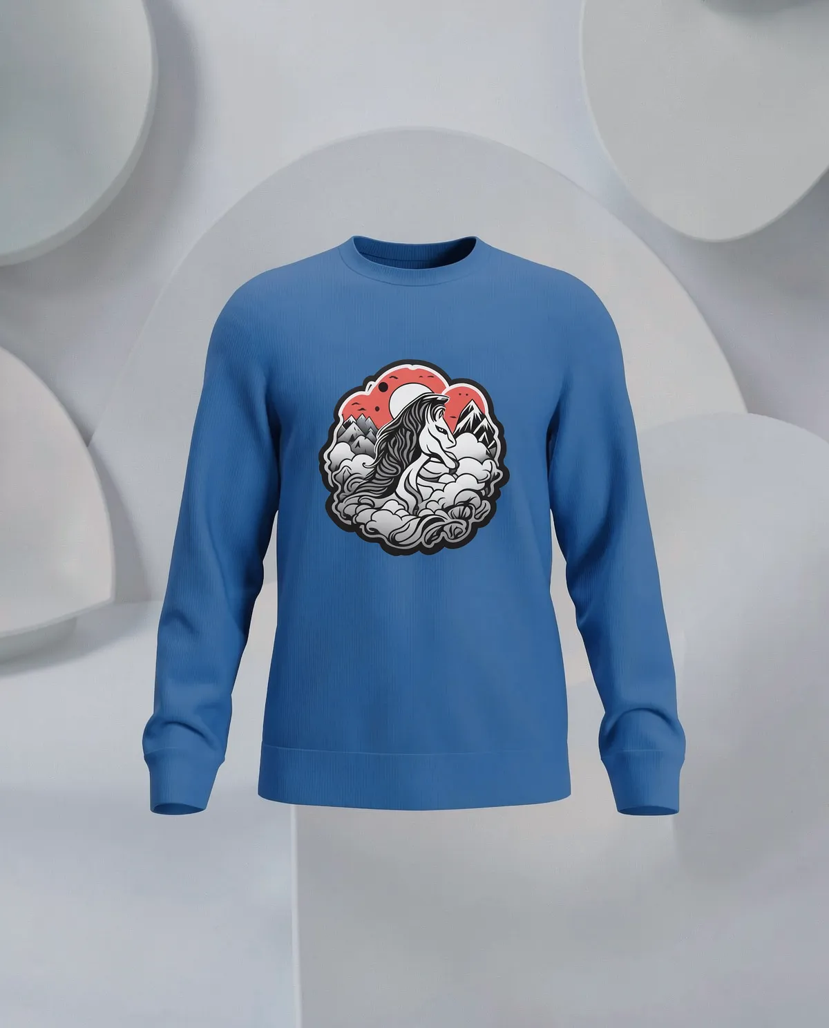 Blue Unisex Organic Cotton Sweatshirt 59