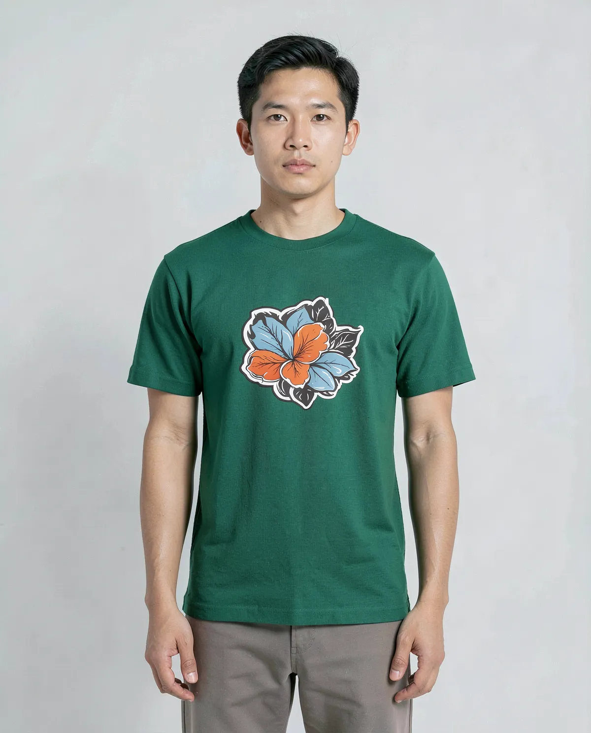 Green T Shirt with Modern Eco Sustainable Fit 0