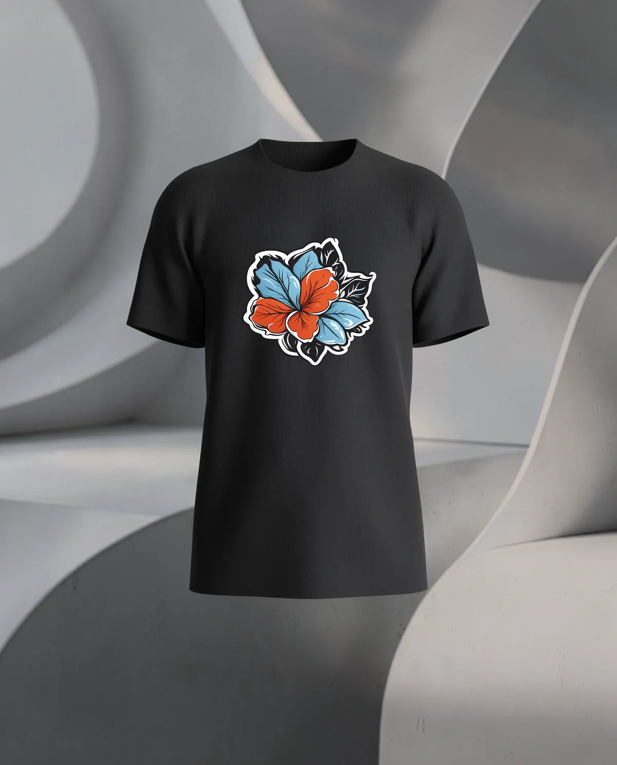 Black Unisex Eco‑Cotton Crew Neck T-Shirt 59