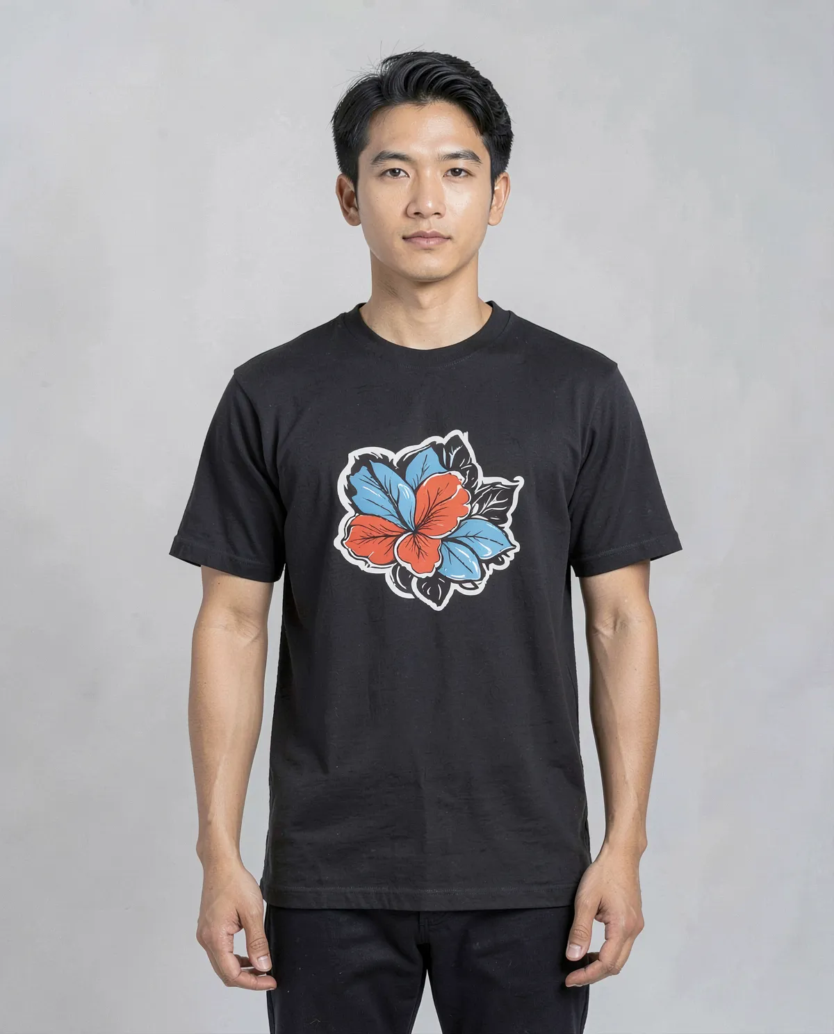 Black Unisex Eco‑Cotton Crew Neck T-Shirt