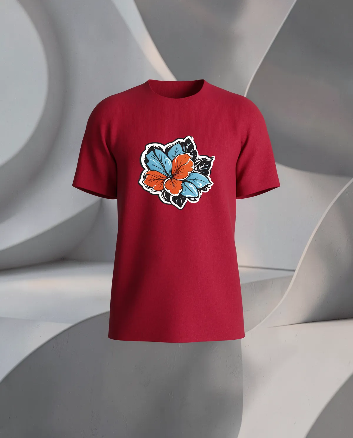 Red Eco‑Sustainable T‑Shirt Featuring Bold Graphic Design 59