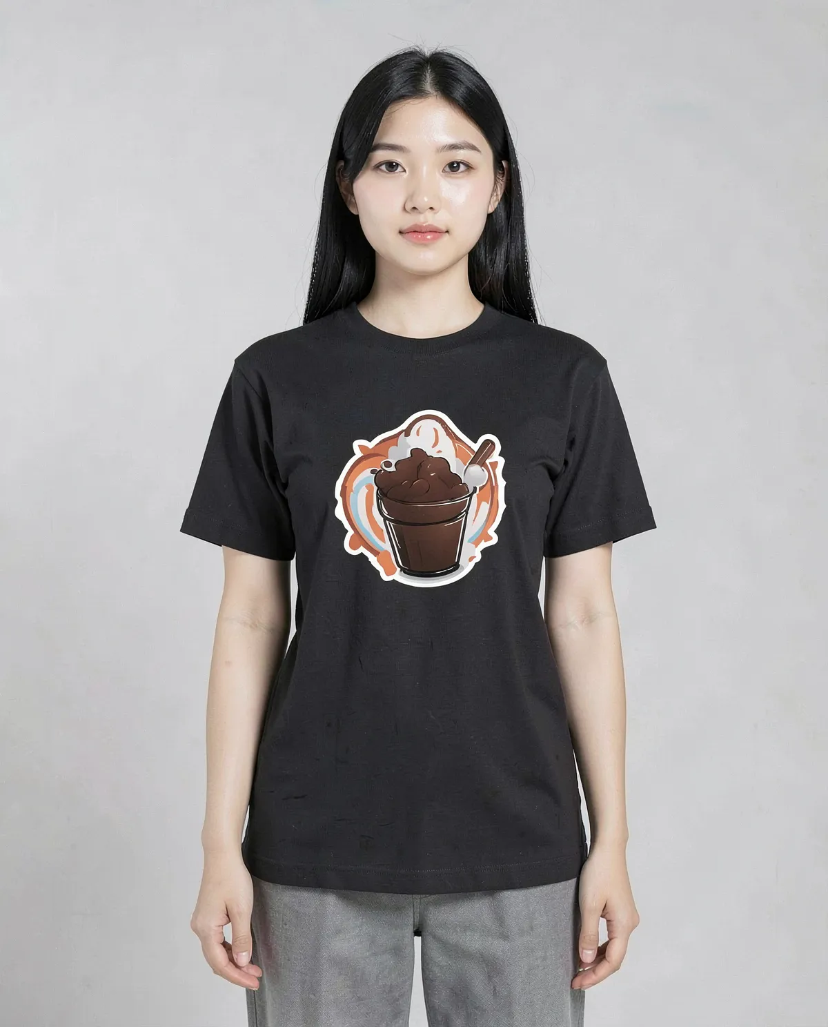 Black Unisex Eco Cotton Crew Neck T‑Shirt 0