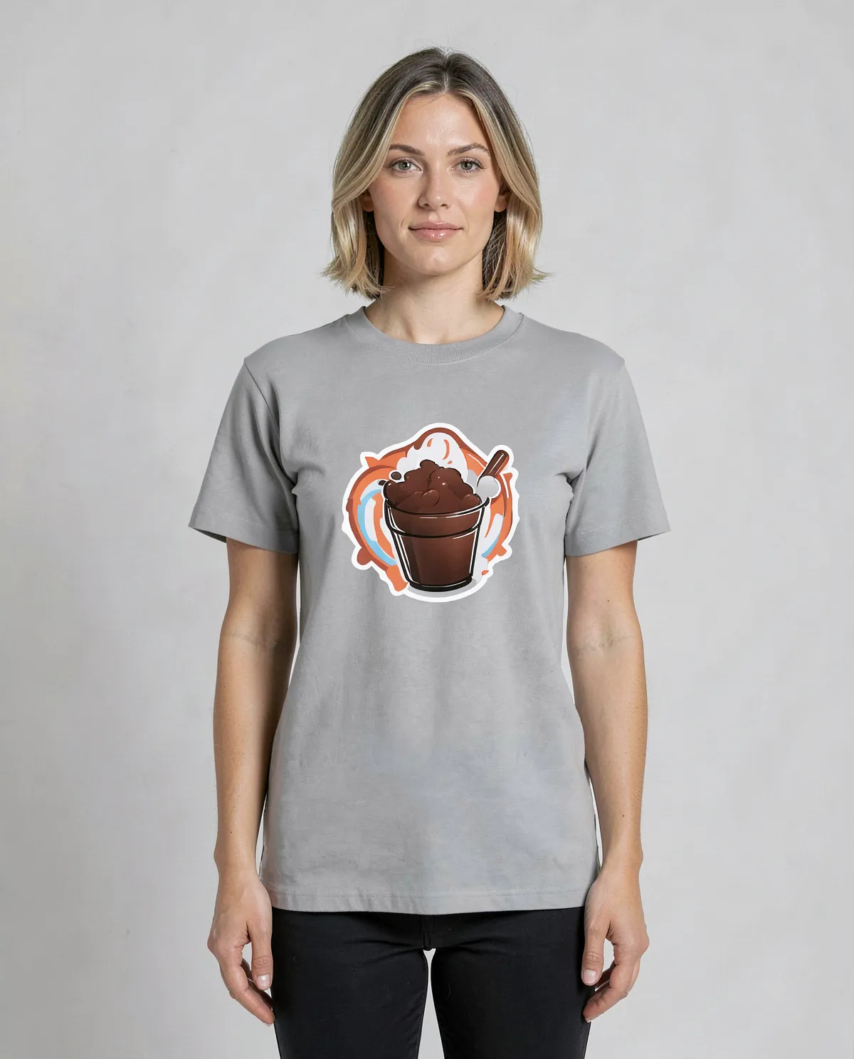 Grey Eco‑Sustainable Crew Neck T-Shirt