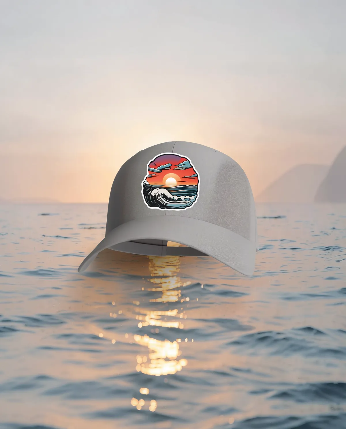 Grey Adjustable Cotton Cap with Velcro Closure 59