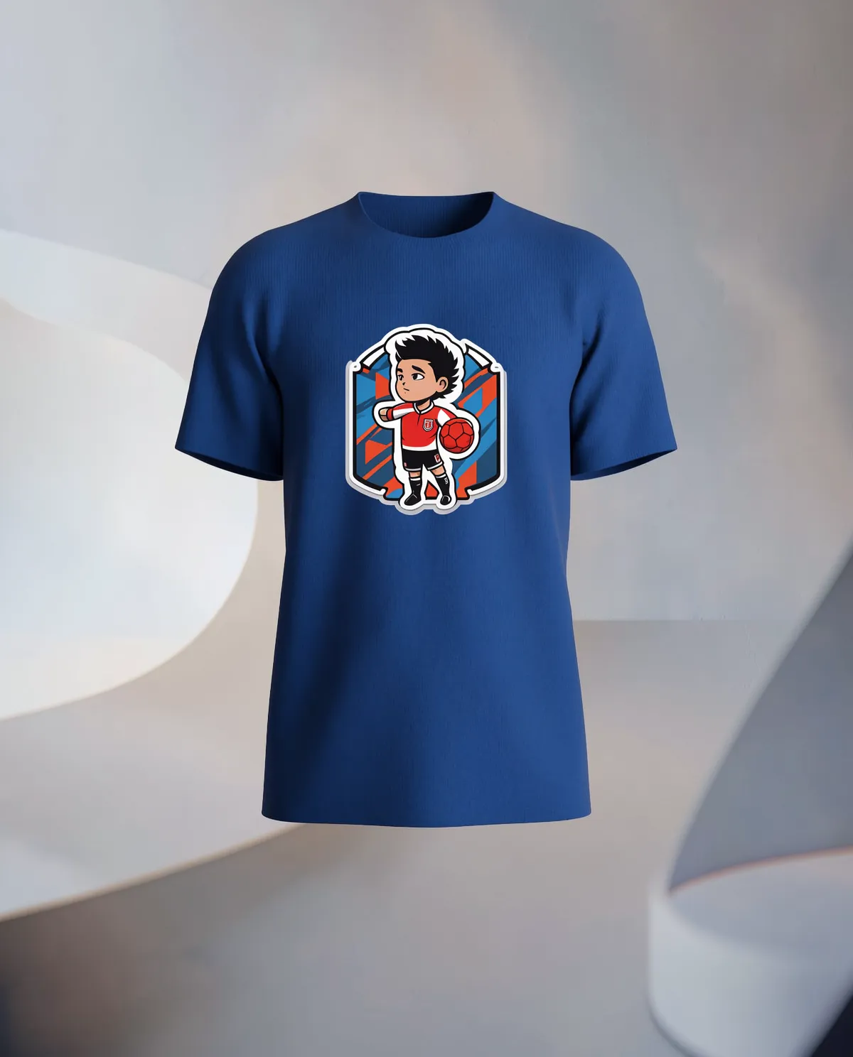 Blue Organic Cotton T-Shirt, Unisex Modern Fit 59