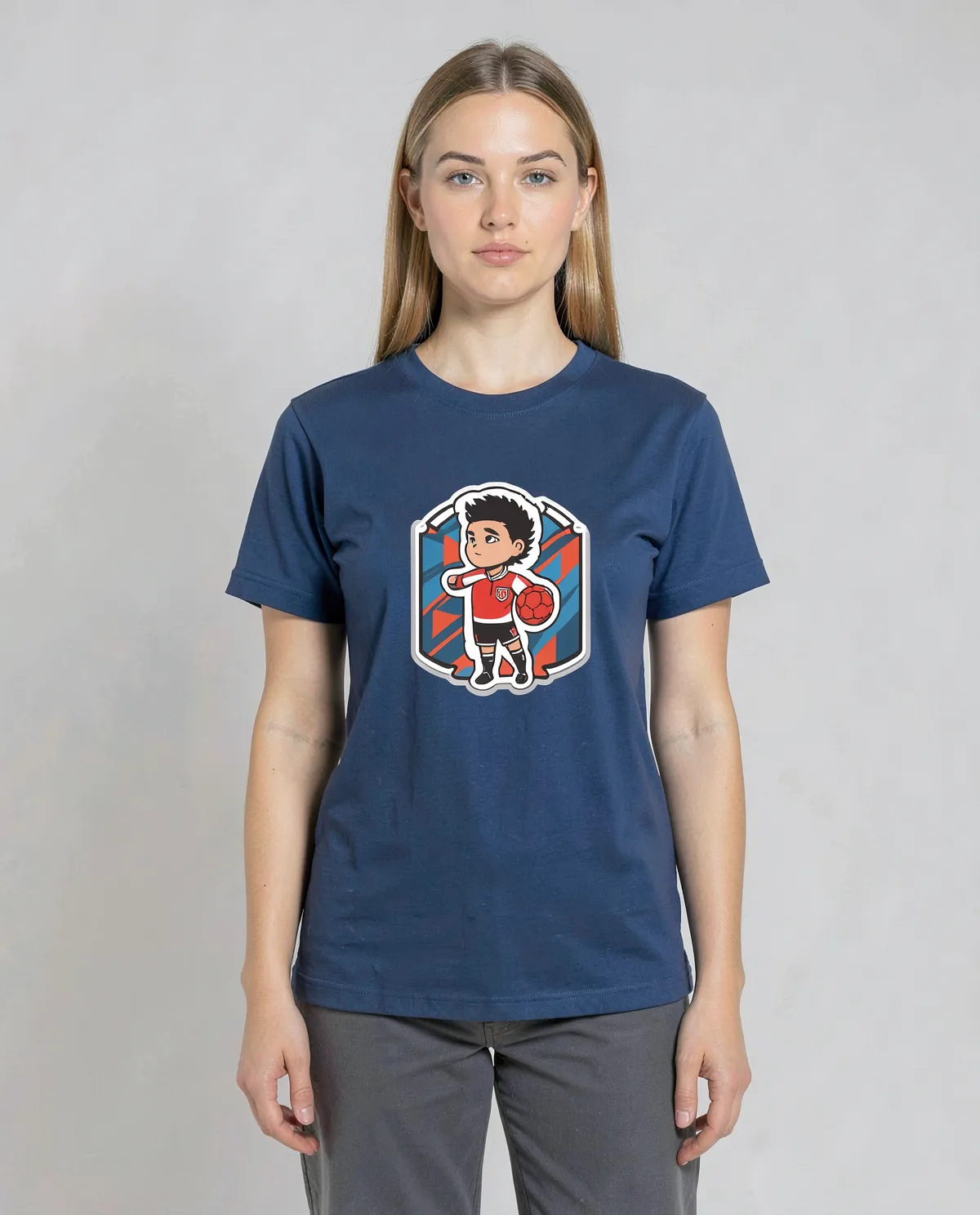 Blue Organic Cotton T-Shirt, Unisex Modern Fit 0