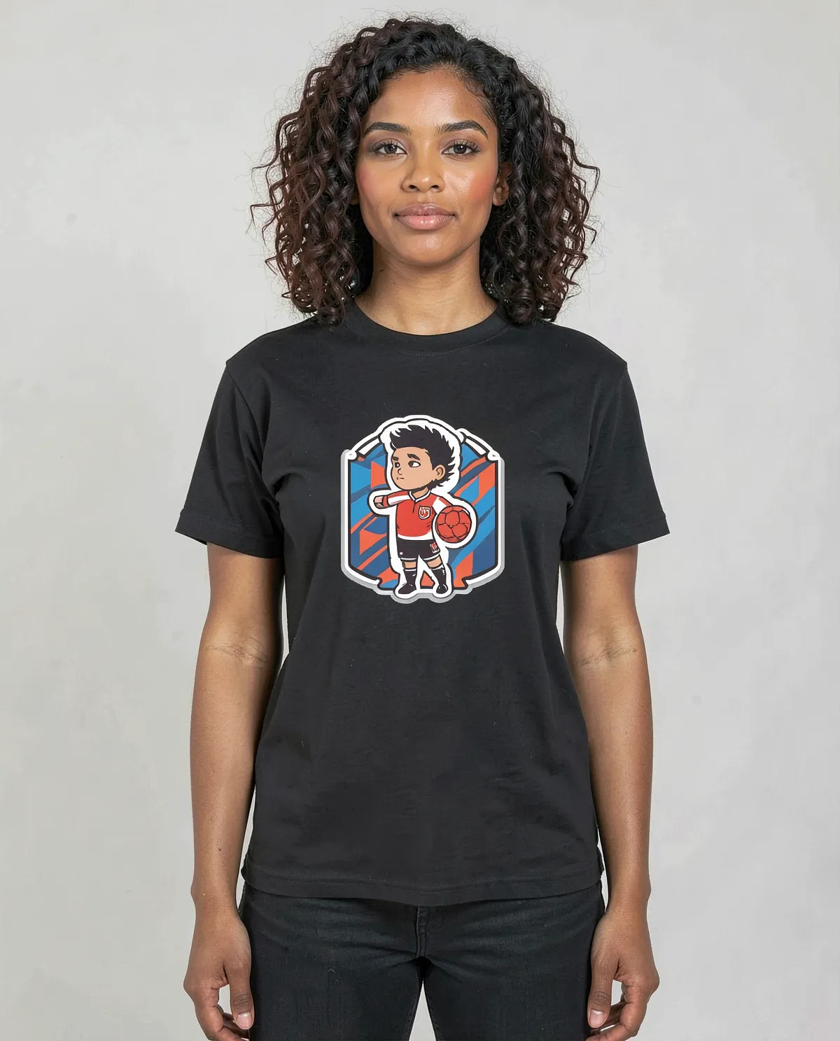 Black Organic Cotton T‑Shirt – Short Sleeve Crew Neck 0