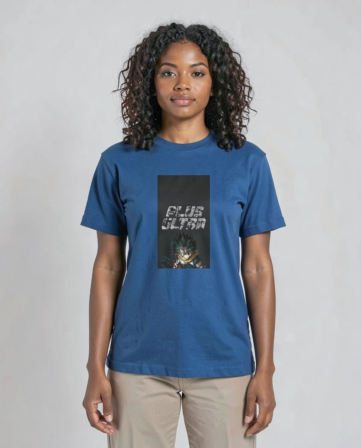 Blue T‑Shirt with Clean White Logo Print 0