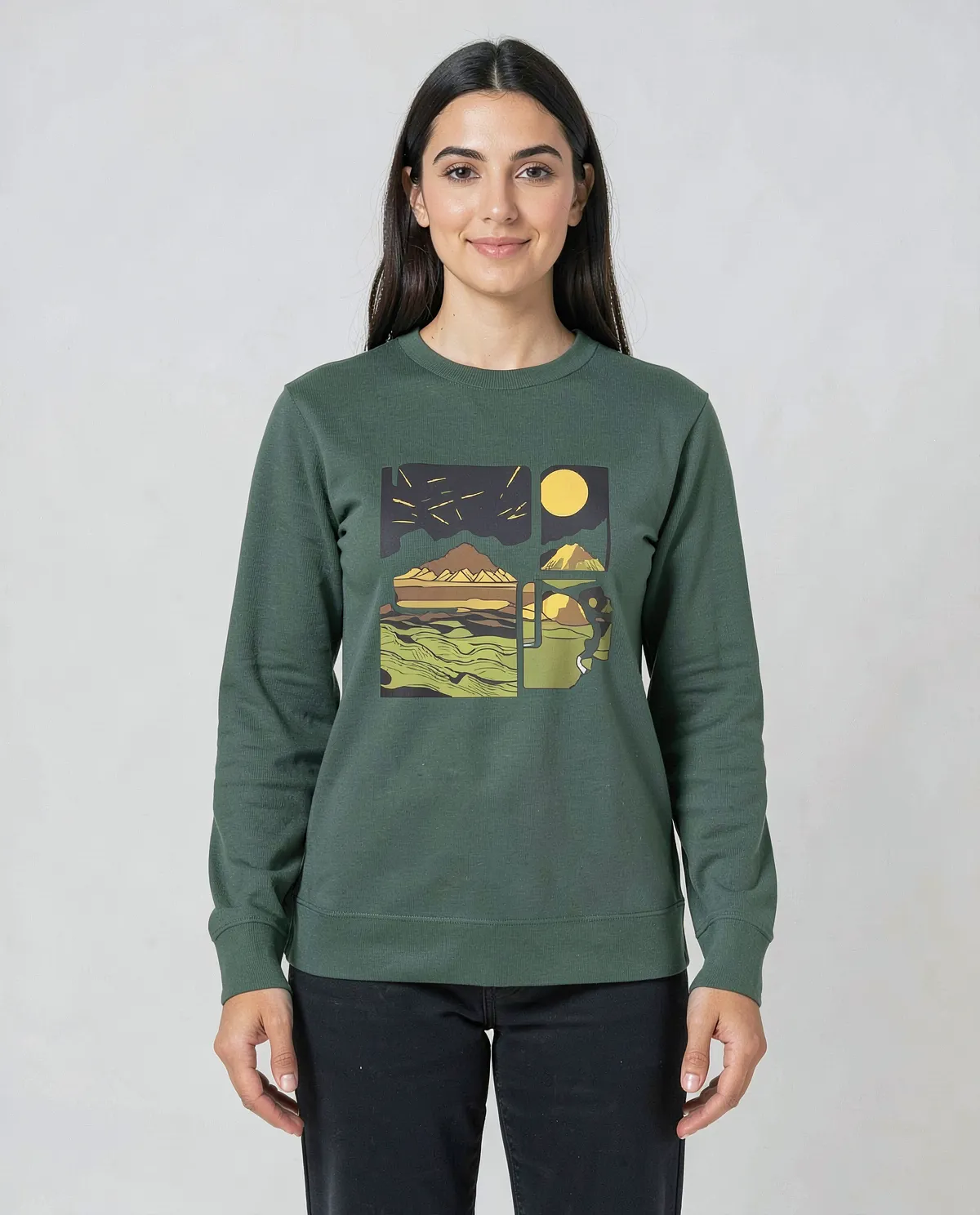 Green Organic Cotton Sweatshirt – Soft, Sustainable Comfort 0