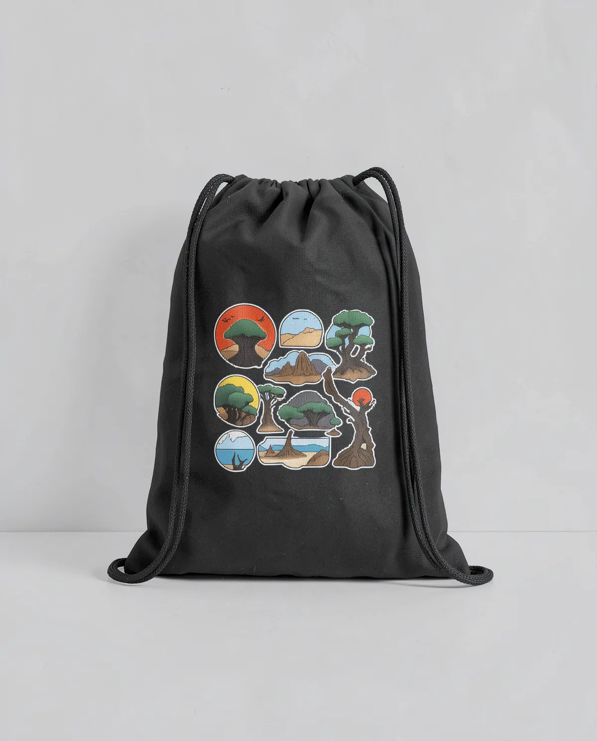 Print-Ready Natural Drawstring Gym Bag 0