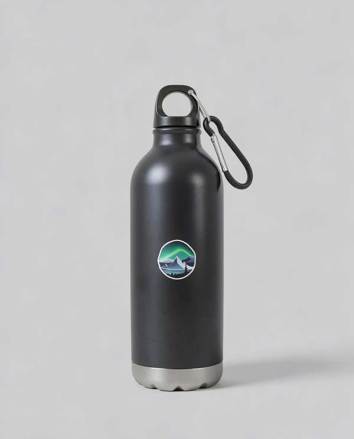 Recycled Aluminum Water Bottle with Carabiner Clip 0