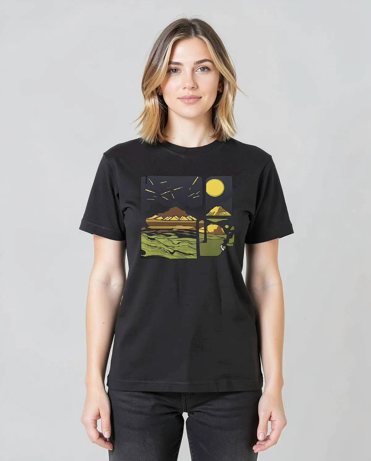 Black Organic Cotton Crew Neck T‑Shirt 0