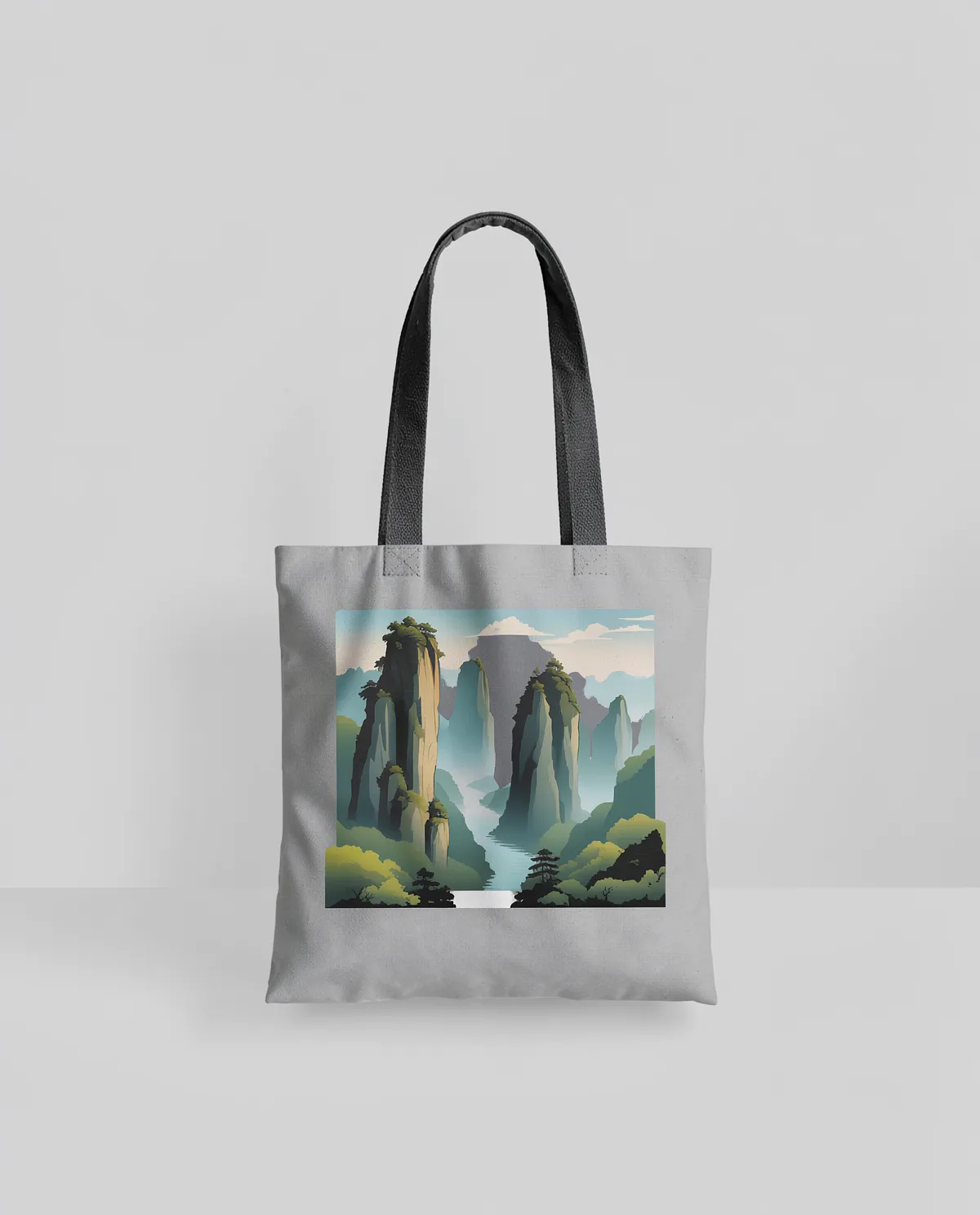 Customizable Smooth Cotton Tote Bag with Long Handles 0