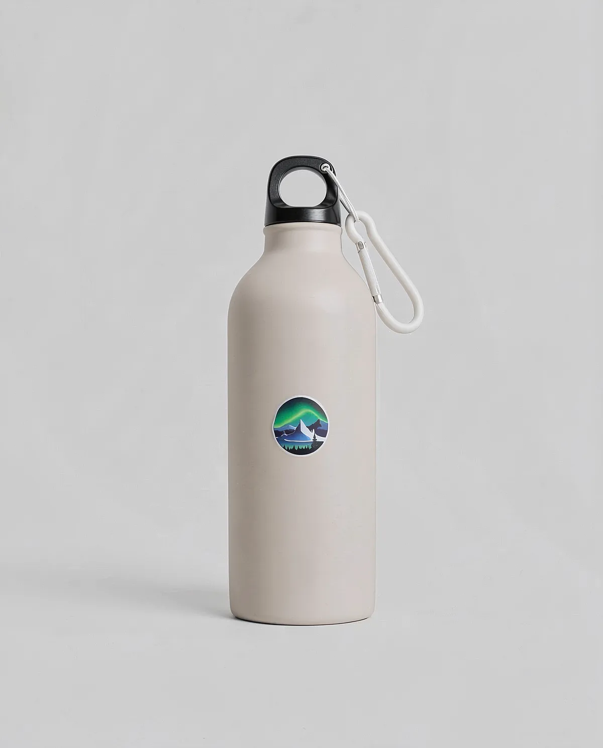 Lightweight Recycled Aluminum Water Bottle with Metal Carabiner 0
