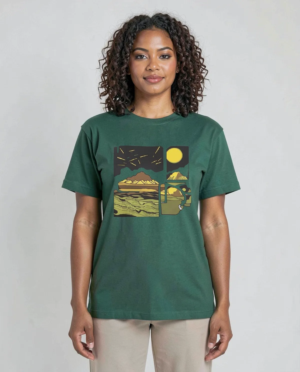 Vibrant Green Eco‑Cotton T‑Shirt Modern Fit 0