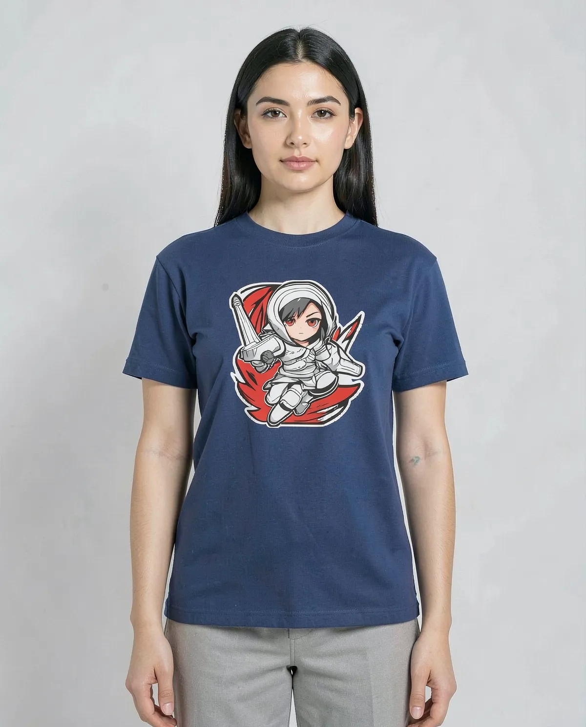 Blue Sustainable T‑Shirt with Clean Design 0