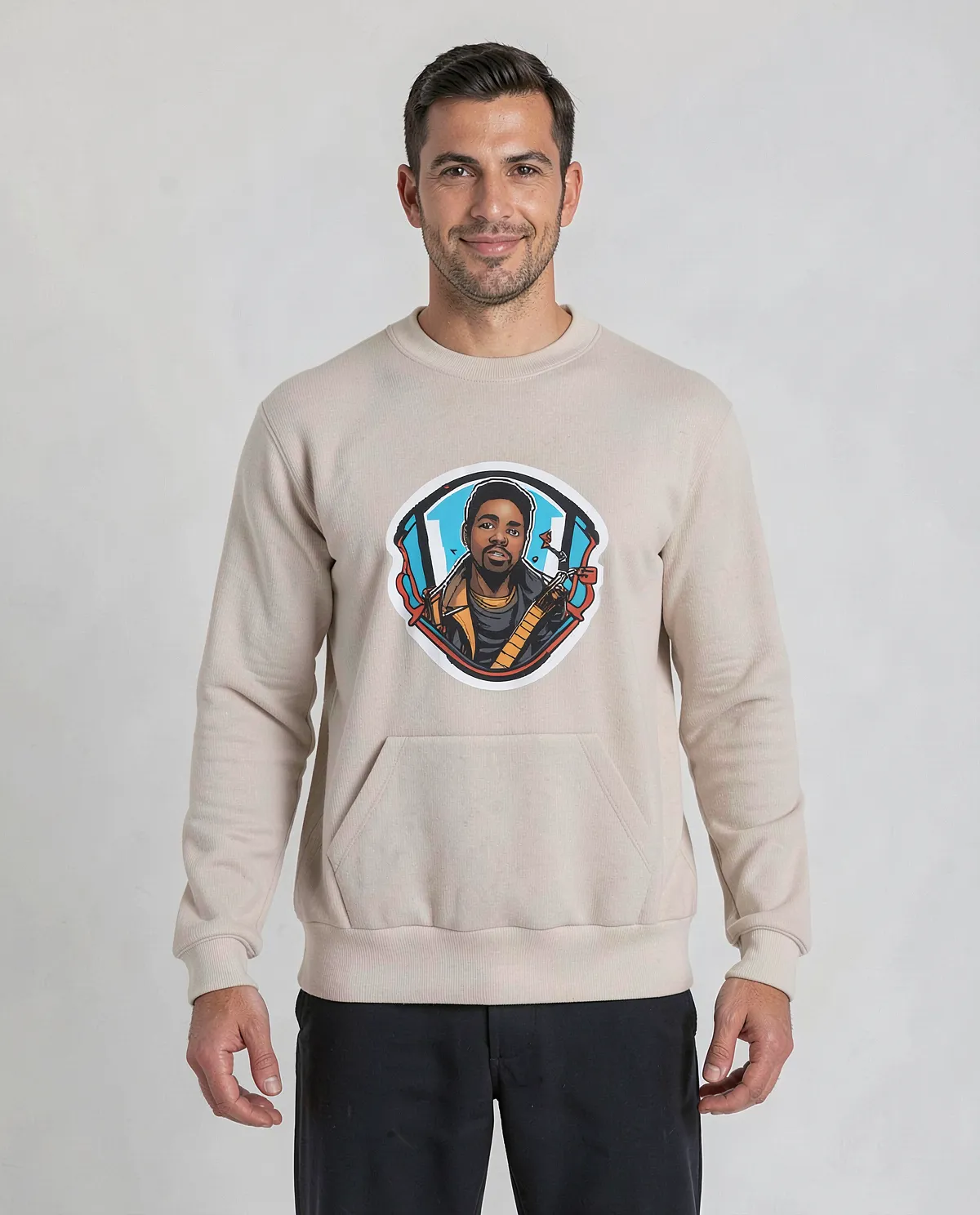 Cream Brushed Sweatshirt – Soft Organic Cotton Comfort 0