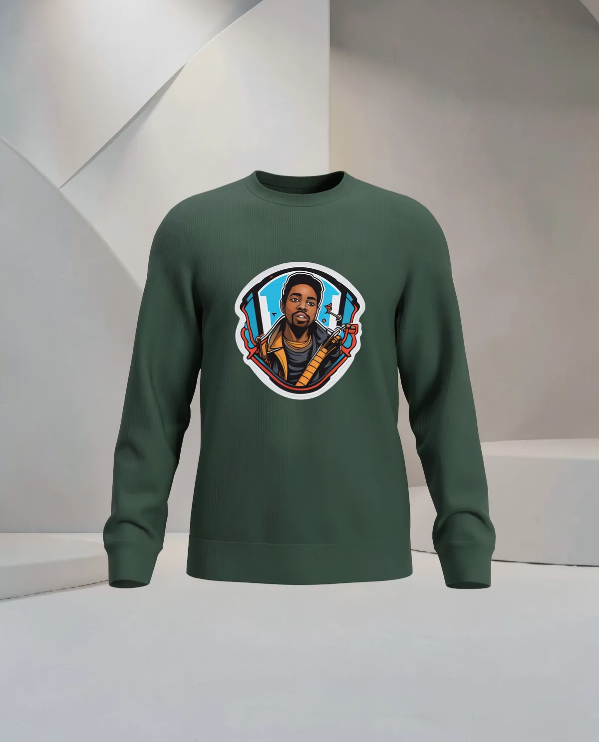Green Unisex Organic Cotton Sweatshirt with Eco‑Friendly Print 59