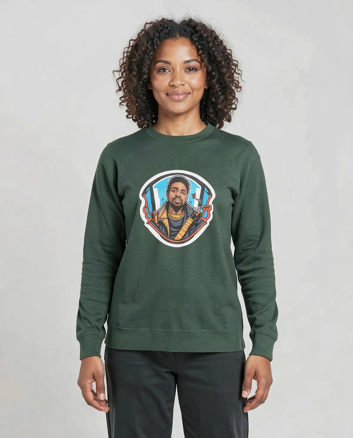 Green Unisex Organic Cotton Sweatshirt with Eco‑Friendly Print 0