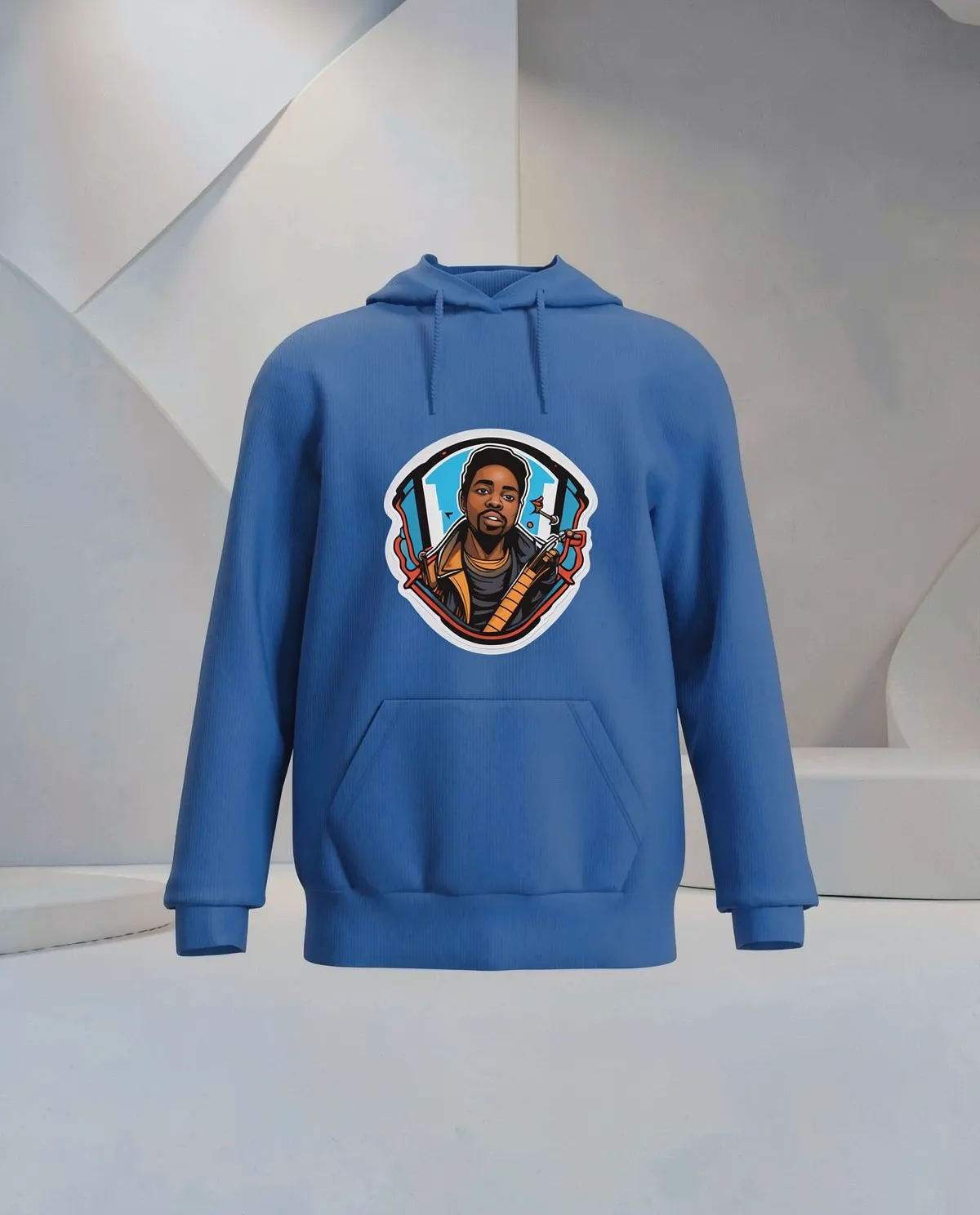 Blue Unisex Sweatshirt with Classic Crew Neck 59