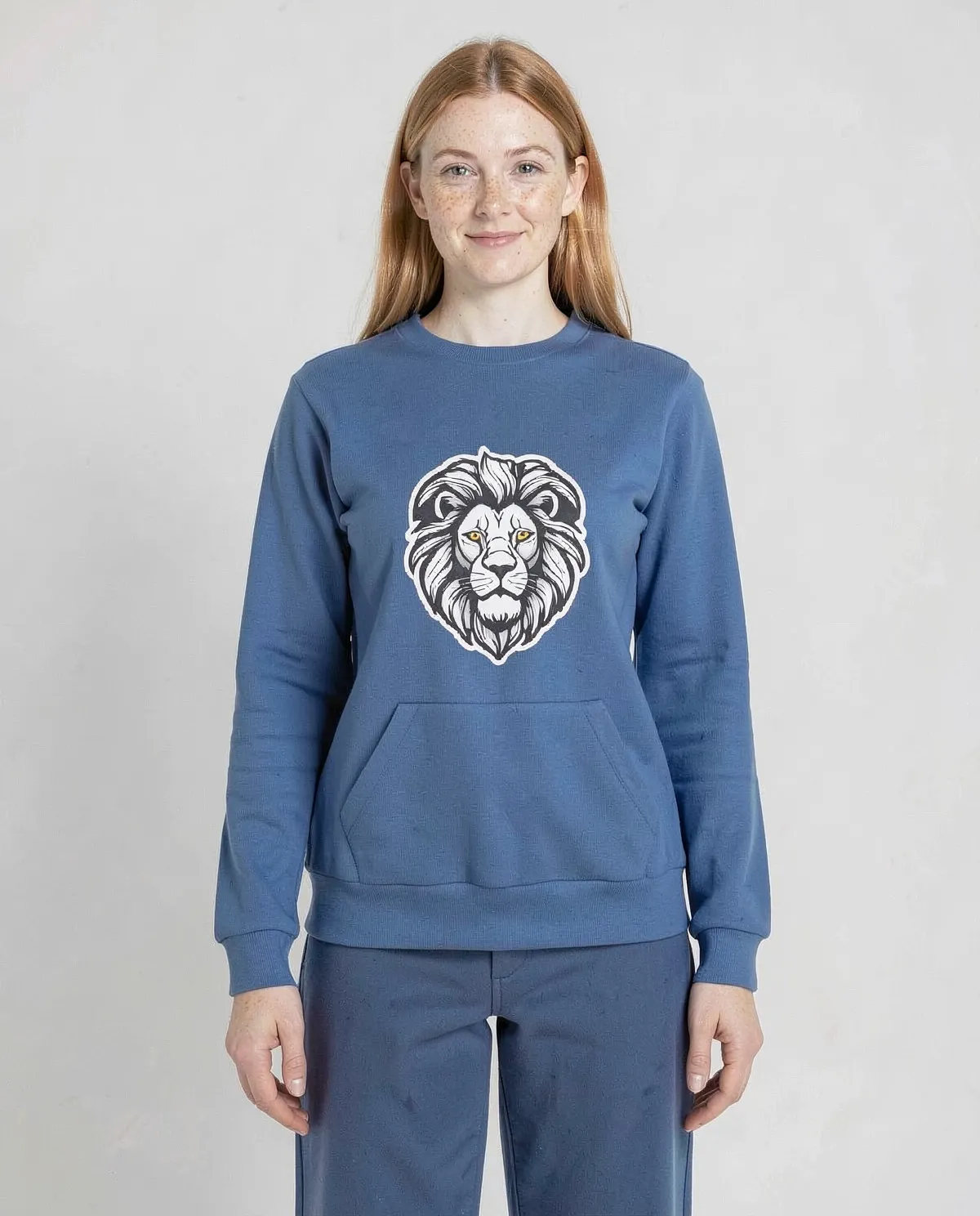 Blue Unisex Sweatshirt – Set‑In Sleeves & Soft Comfort 0
