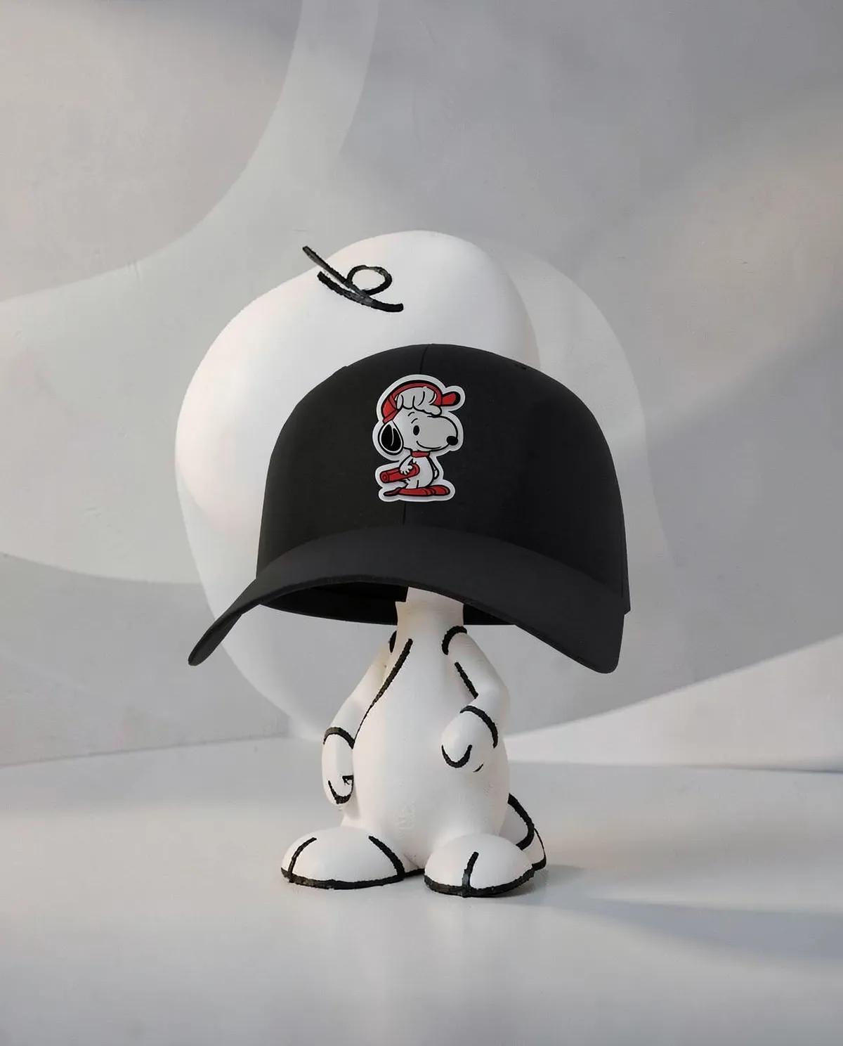 Black cotton cap with adjustable velcro closure 59