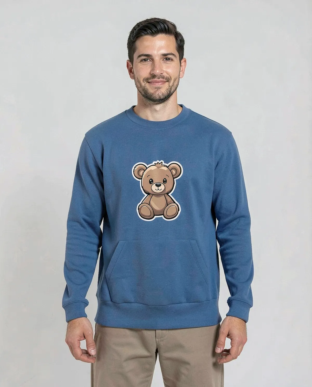 Blue Unisex Organic Cotton Sweatshirt – Eco Sustainable Comfort 0
