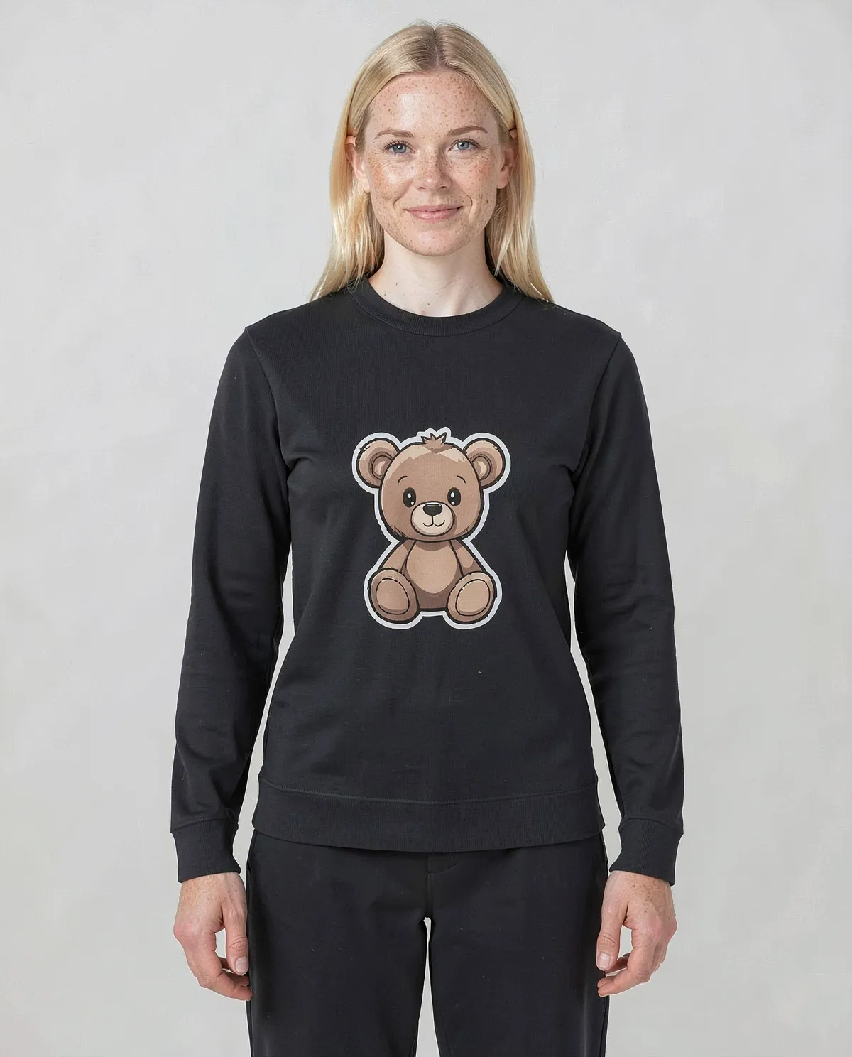 Black Unisex 100% Cotton Sweatshirt – Ideal for Custom Prints 0
