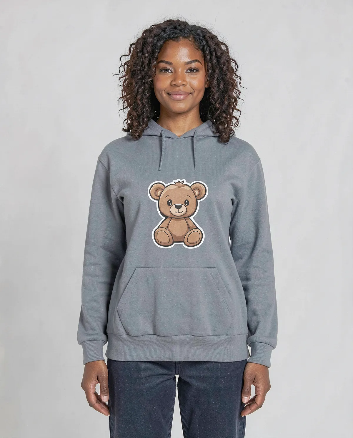 Grey Unisex Sweatshirt with Classic Crew Neck 0