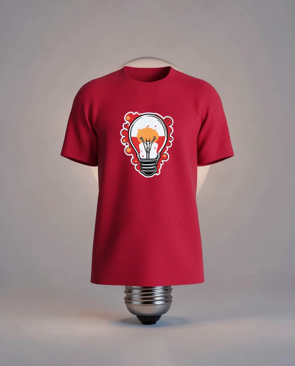 Red T-Shirt with Bold Graphic Print 59