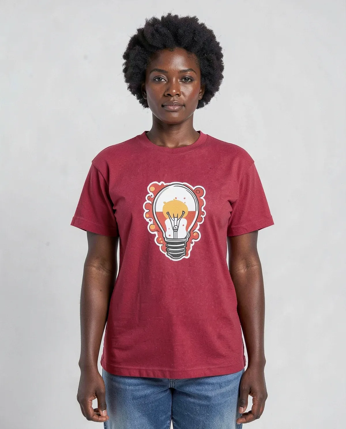 Red T-Shirt with Bold Graphic Print 0