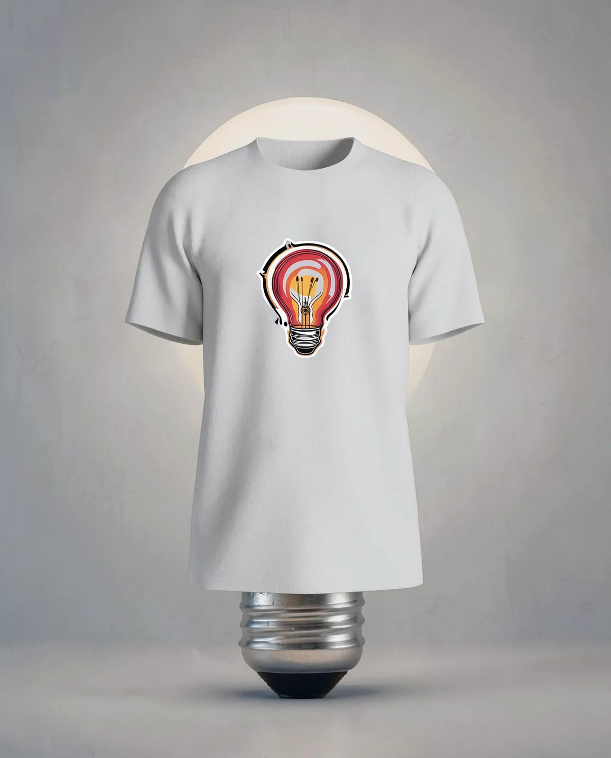 Organic Cotton White T-Shirt with Minimalist Graphic Print 59