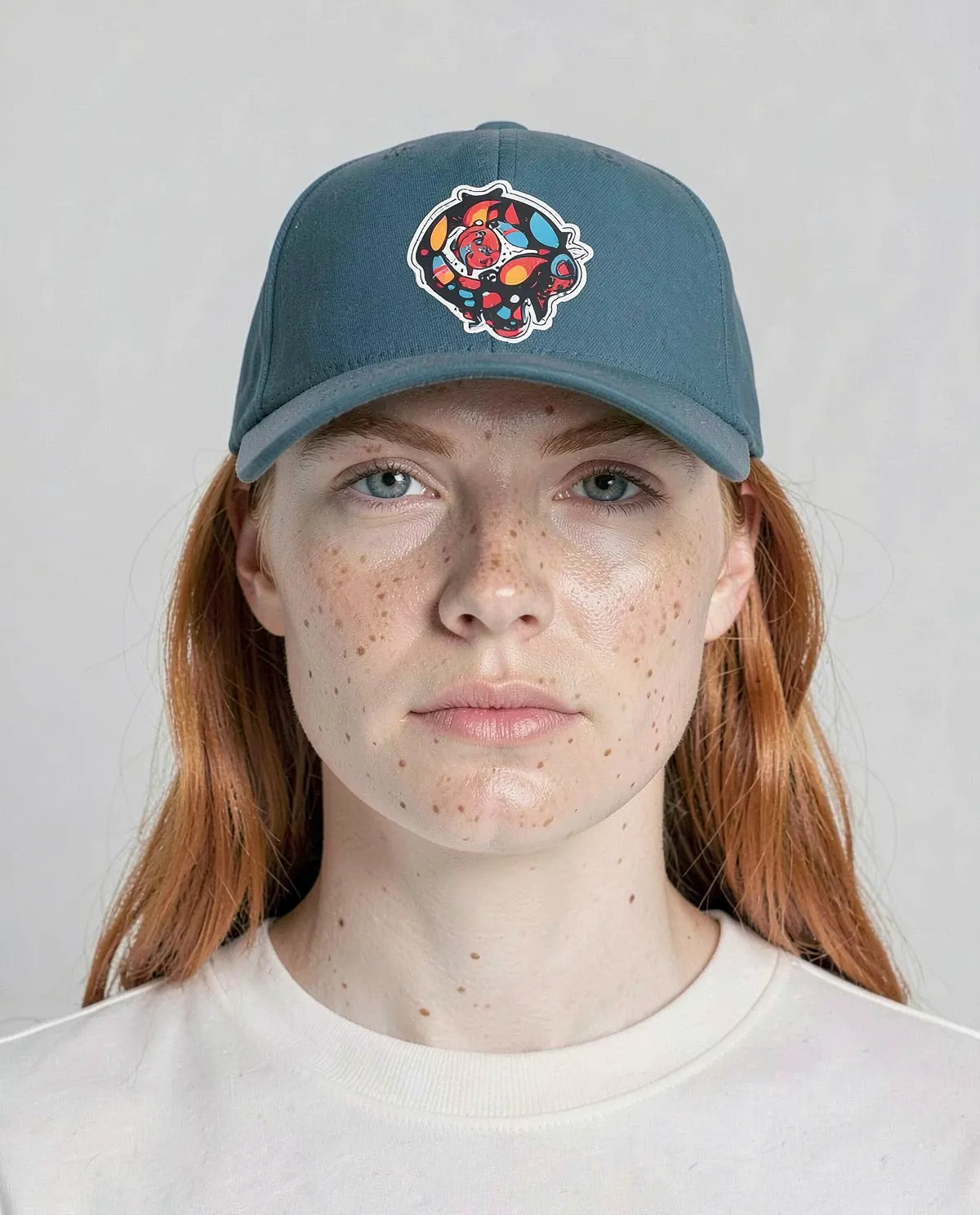 Navy Smooth Front Cotton Cap with Velcro Closure 0