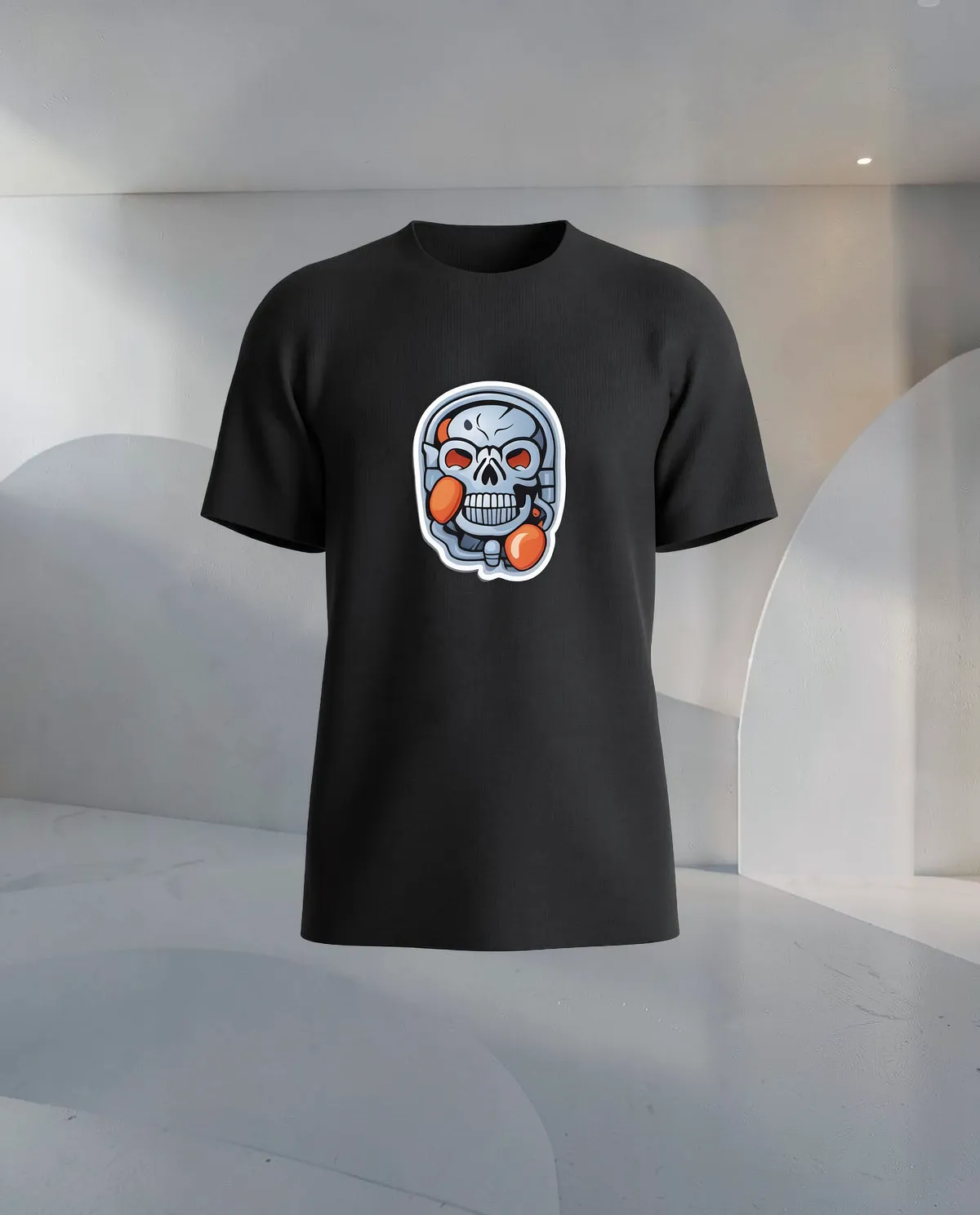Black Eco‑Sustainable T-Shirt with Modern Fit 59