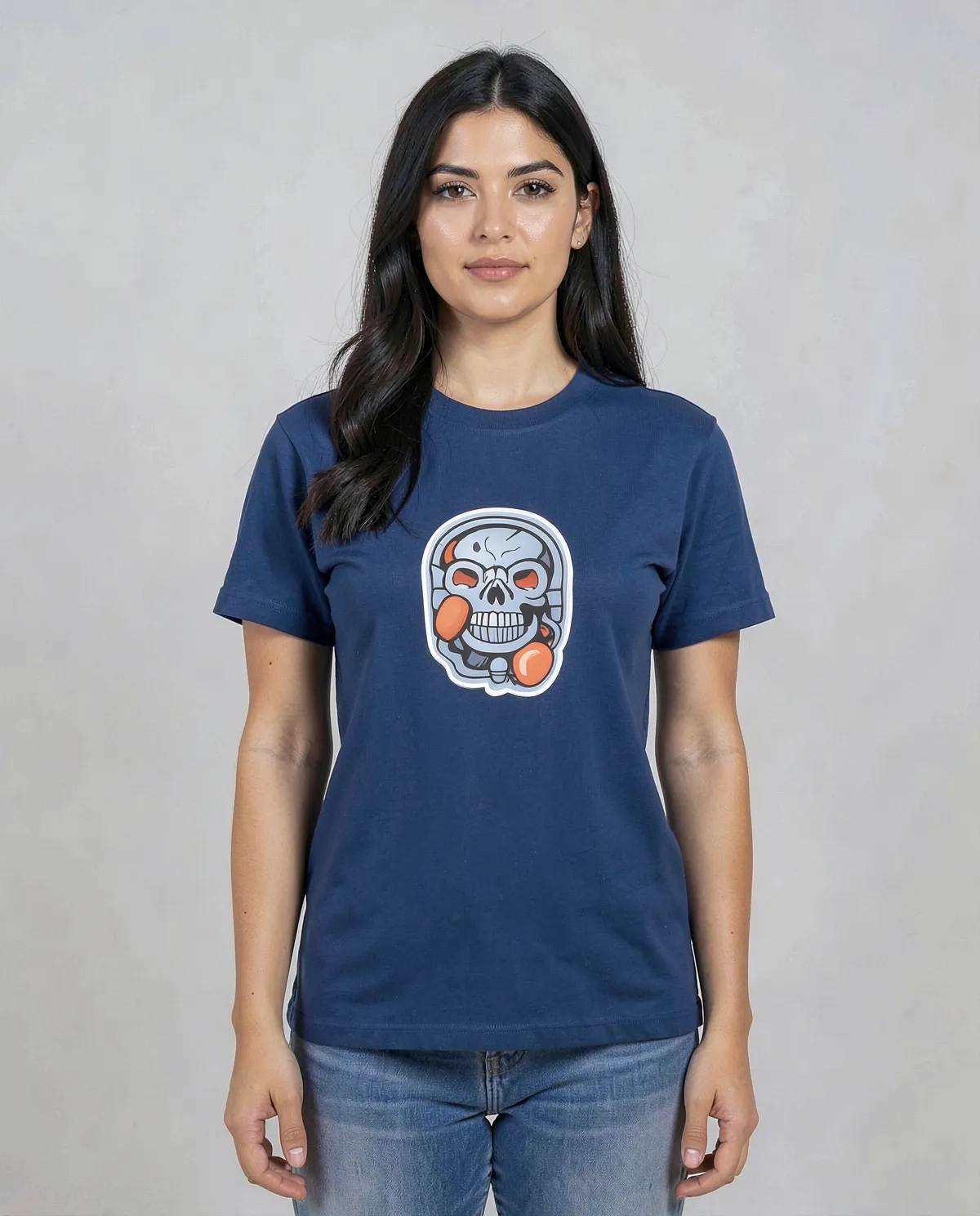 Blue T‑Shirt with Organic Cotton and Modern Fit 0