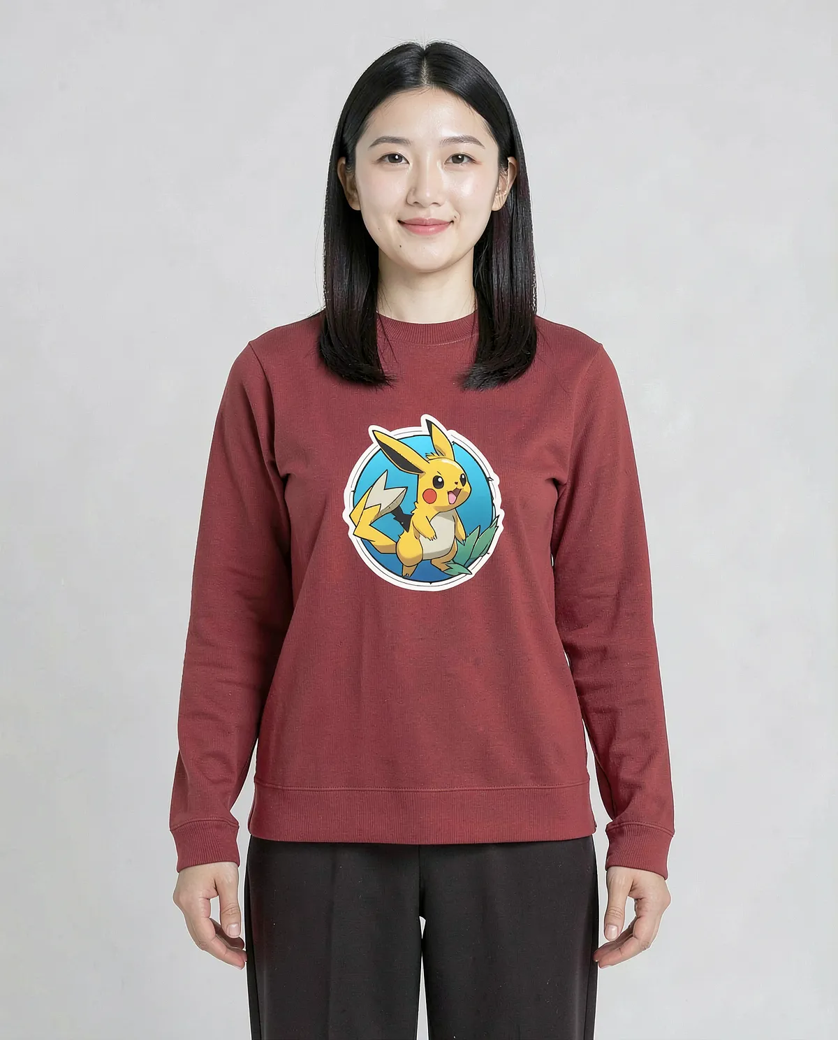 Red Unisex Sweatshirt – Organic Cotton Comfort & Durability 0